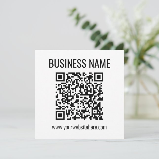 Anpassade QR-kod och Business Namn Anteckningskort (Stående Fram)