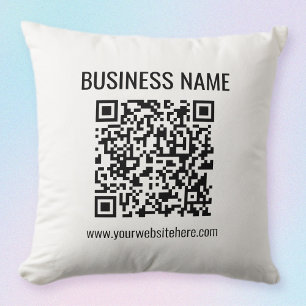 Anpassade QR-kod och Business Namn Kudde