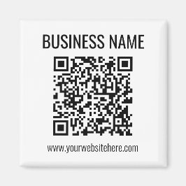 Anpassade QR-kod och Business Namn Magnet