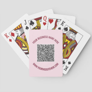 Anpassade QR-kod och textspelkort exempel Casinokort