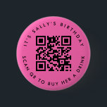 Anpassade Qr-koder Cash App Födelsedags Pin, Het R Knapp<br><div class="desc">Vi presenterar vår personliga QR-kod donation knappnål, ett roligt och modernt sätt att fira en speciell tillställning! Denna unika nål har en anpassningsbar QR-kod som gör det enkelt att be om donationer. Oavsett om det är "Det är Sallys födelsedag, skanna för att köpa en drink till henne" eller ett personligt...</div>