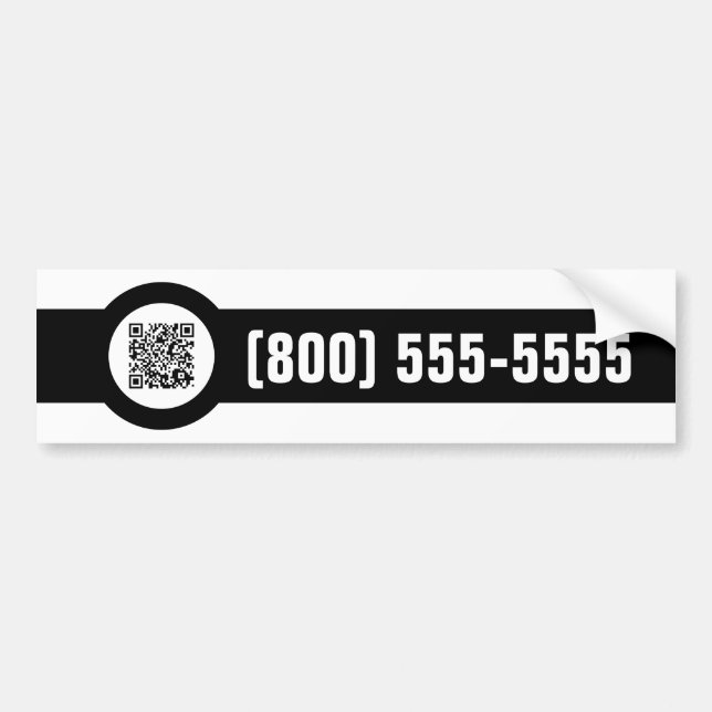 anpassade QR-kodmagstripe Bumper-etikett Bildekal (Framsidan)