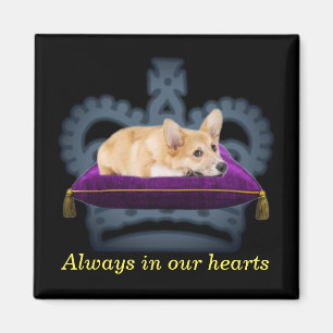 Anpassade Queen corgi cushion krona Magnet