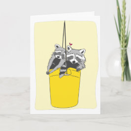 Anpassade Raccoon Hugs Kort