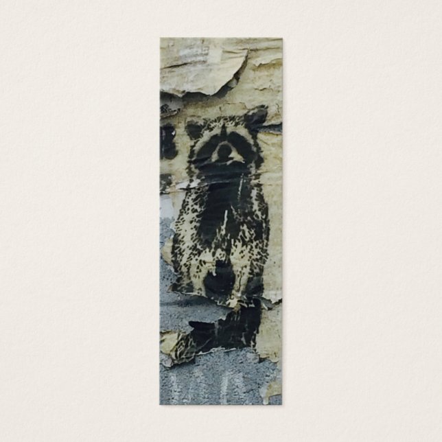 ANPASSADE Raccoon Urban Street Art Graffiti Litet Visitkort (Framsidan)