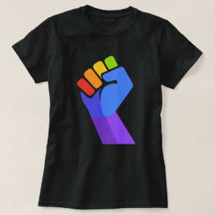 ANPASSADE RAINBOW FISK GAY PRIDE T-SHIRT