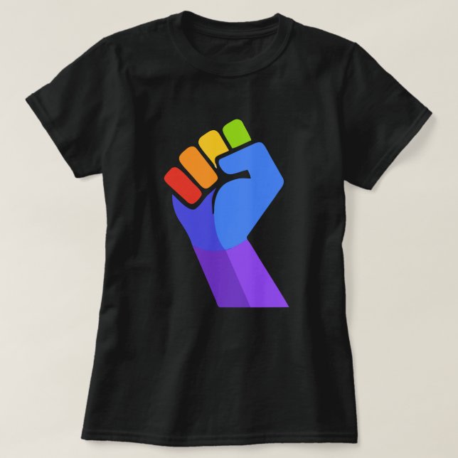 ANPASSADE RAINBOW FISK GAY PRIDE T-SHIRT (Design framsida)