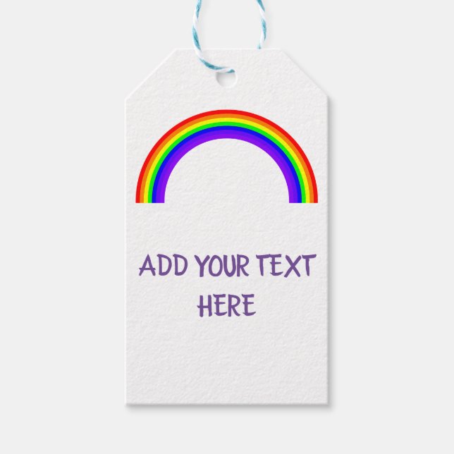 Anpassade!!!! Rainbow Gift-Märkre Presentetikett (Framsidan)