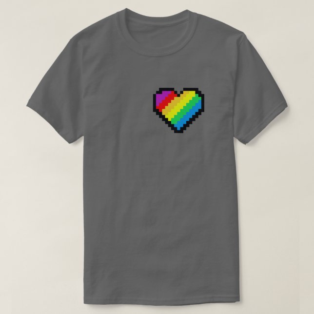 ANPASSADE RAINBOW HEART BEAT T SHIRT (Design framsida)