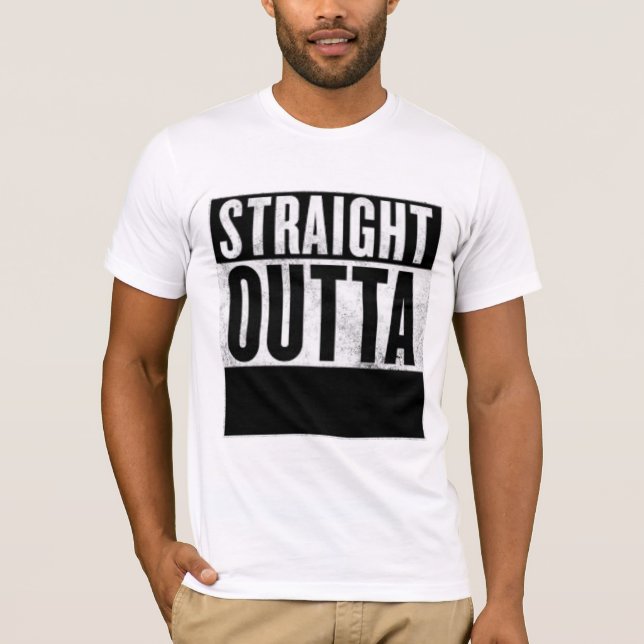 Anpassade RAKA OUTTA-t-tröjor Tee (Framsida)