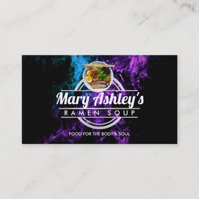 Anpassade Ramen Soppa affärskorten Visitkort (Framsida)