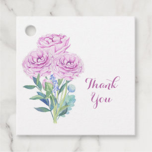 Anpassade Ranunculus & Anemoner Bröllop Tack Gåvor Etiketter