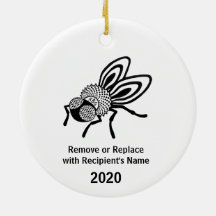 Anpassade RBG Fly med Collar Ornament on Black