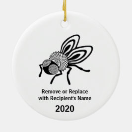 Anpassade RBG Fly med Collar Ornament on Black