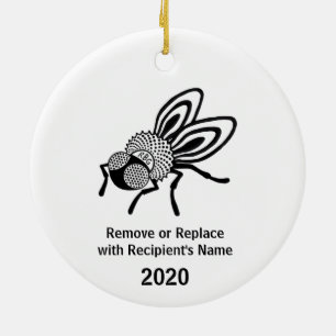 Anpassade RBG Fly med Collar Ornament on Black