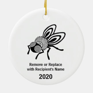 Anpassade RBG Fly med Collar Ornament on Black