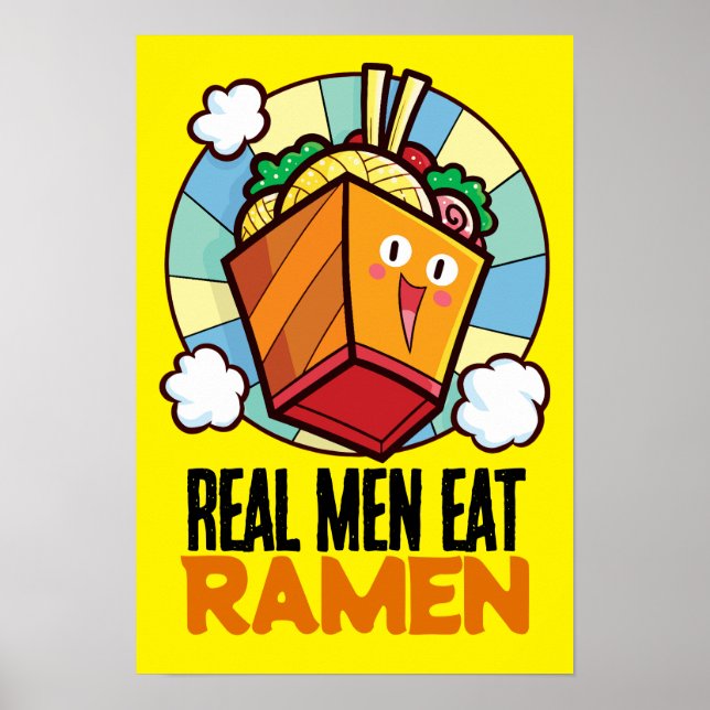 Anpassade Real Manar Eat Ramen T-Shirt Poster (Framsidan)