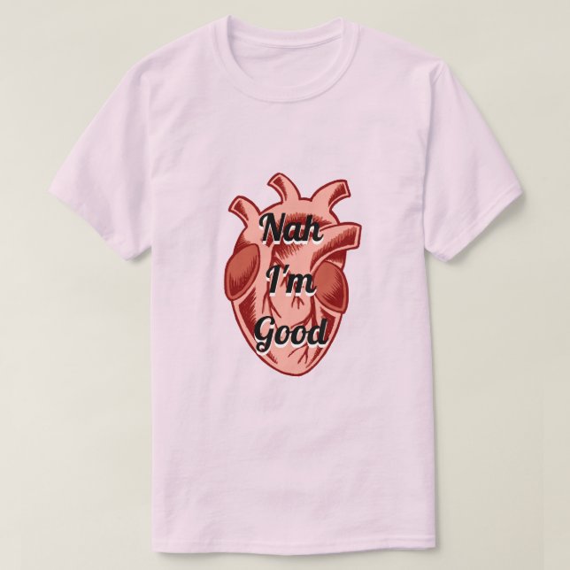 Anpassade Realistiskt anti- Valentines hjärta T Shirt (Design framsida)