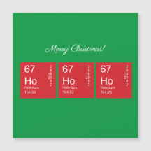 Anpassade Red and Grönt Ho Ho Ho Periodic Bord