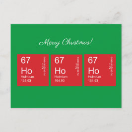 Anpassade Red and Grönt Ho Ho Ho Periodic Bord Vykort