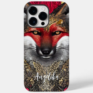 Anpassade Red and Guld Fox Design