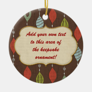 Anpassade Red Bird Keepsaké Ornament