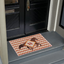 Anpassade Red + Brown Chevron Autumn Horse