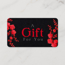 Anpassade Red Cherry Blommar Gift Card Visitkort