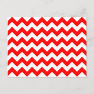 Anpassade Red Chevron Mönster Vykort