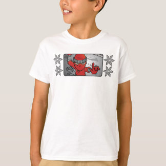 Anpassade Red Ninja och Throwing Stars Design T Shirt