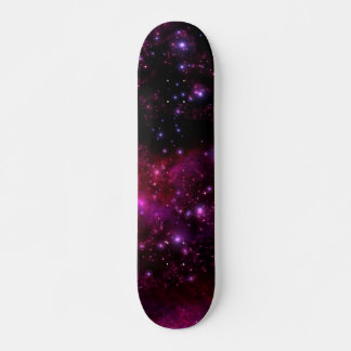 Anpassade Red/Rosa Galaxy Skateboard