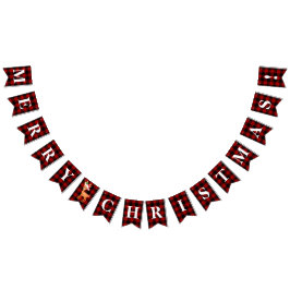 Anpassade Red, Svarta Plade God jul! Vimplar