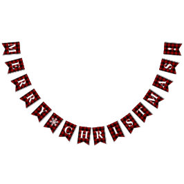 Anpassade Red, Svarta Plade God jul! Vimplar