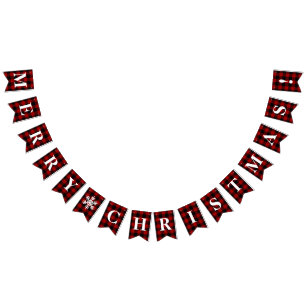 Anpassade Red, Svarta Plade God jul! Vimplar