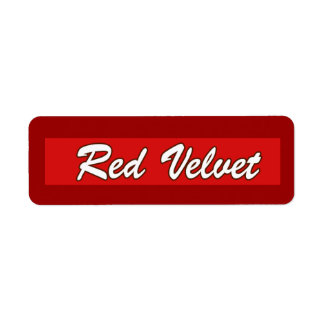 Anpassade Red Velvet Bakery Labels Returadress Etikett