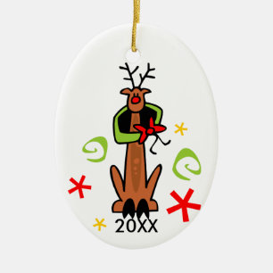 Anpassade Reindeer Helgdag Ornament