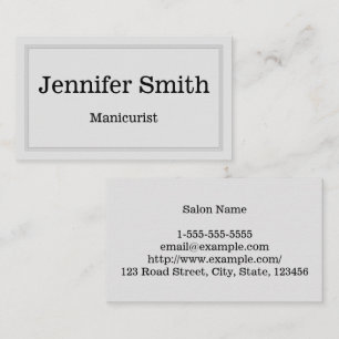 Anpassade & ren Manicuristvisitkort Visitkort
