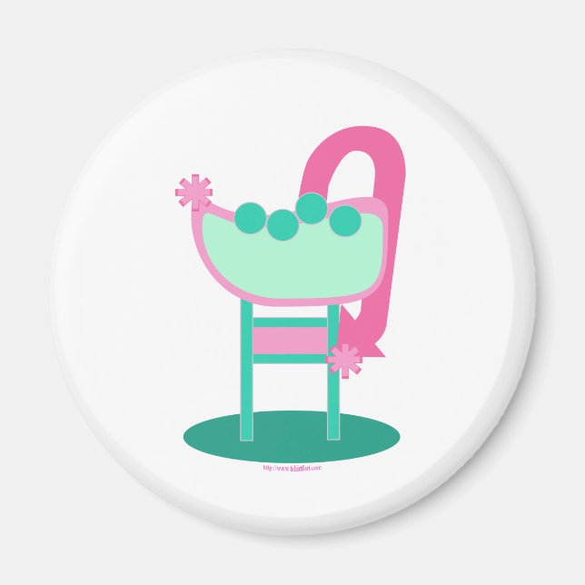 Anpassade Retro 50:s tecken Magnet (Framsidan)