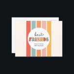 Anpassade Retro Bästa Vänner BFFs Söta Presenter Vykort<br><div class="desc">Anpassad Retro Randig Mönster Bästa Vänner BFFs Söta Presenter!</div>