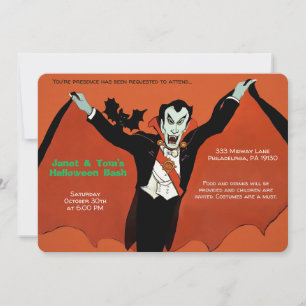 Anpassade Retro Dracula Inbjudningar