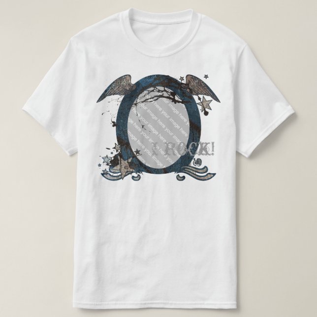 Anpassade Retro Rocker Photo T-shirt Steely (Design framsida)