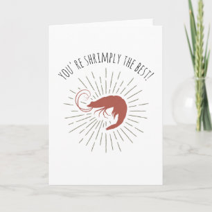 Anpassade Retro Seafood Shrimp Anteckningskort