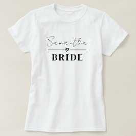 Anpassade retro T-shirts för brudtärna, Team Bride