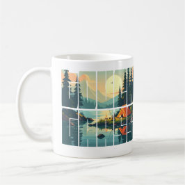 Anpassade Retro Touch Grass Utomhus Typografi Kaffemugg