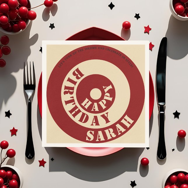 Anpassade Retro Vinyl Sleeve Papper blöjor Pappersservett (Skapare uppladdad)