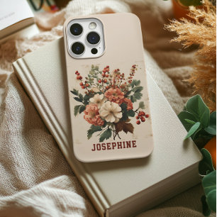 Anpassade Retroblommor Hawthorn iPhone 14 Tufft Sk