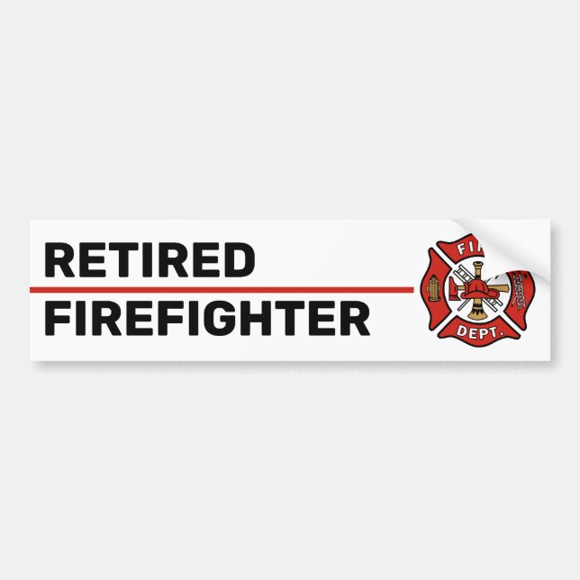 ANPASSADE Retrött Firefighter Bumper Sticker Bildekal (Framsidan)