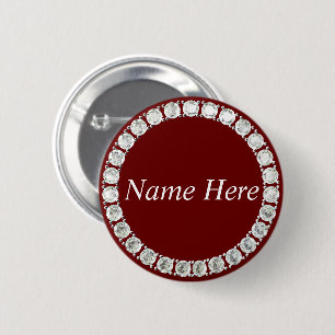 Anpassade Rhinestones maroon Knapp