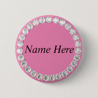Anpassade Rhinestones rosa Knapp