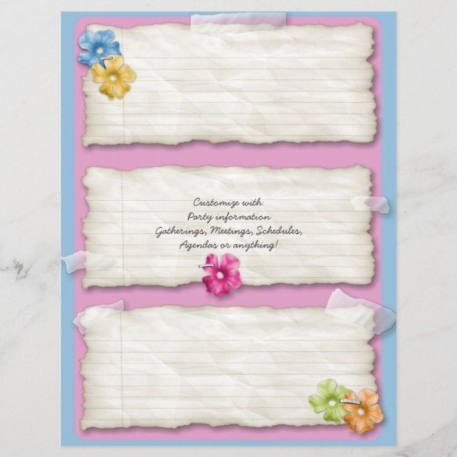 Anpassade riven papper hibiscus-flygare reklamblad (Framsidan)